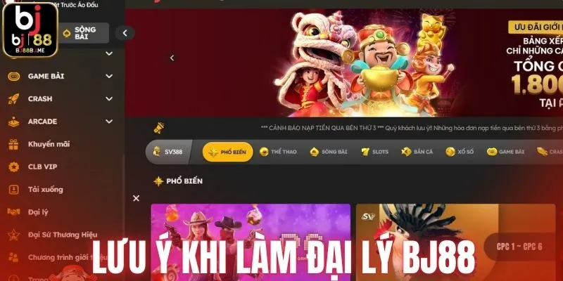 Lưu ý khi hợp tác đại lý với BJ88